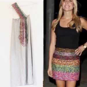Chic One Shoulder Larsen Gray Multicolor Dress